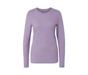 Langarmshirt mit Merinowolle, lila