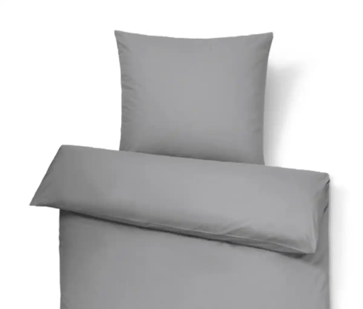Bild 1 von Perkal-Bettwäsche, grau Normalgröße