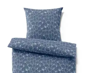 Microfaser-Bettwäsche, Muschel, blau, Normalgröße