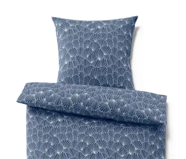 Bild 1 von Microfaser-Bettwäsche, Muschel, blau, Normalgröße