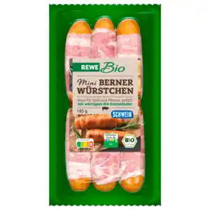 REWE Bio Mini Berner Würstchen Schwein 185g