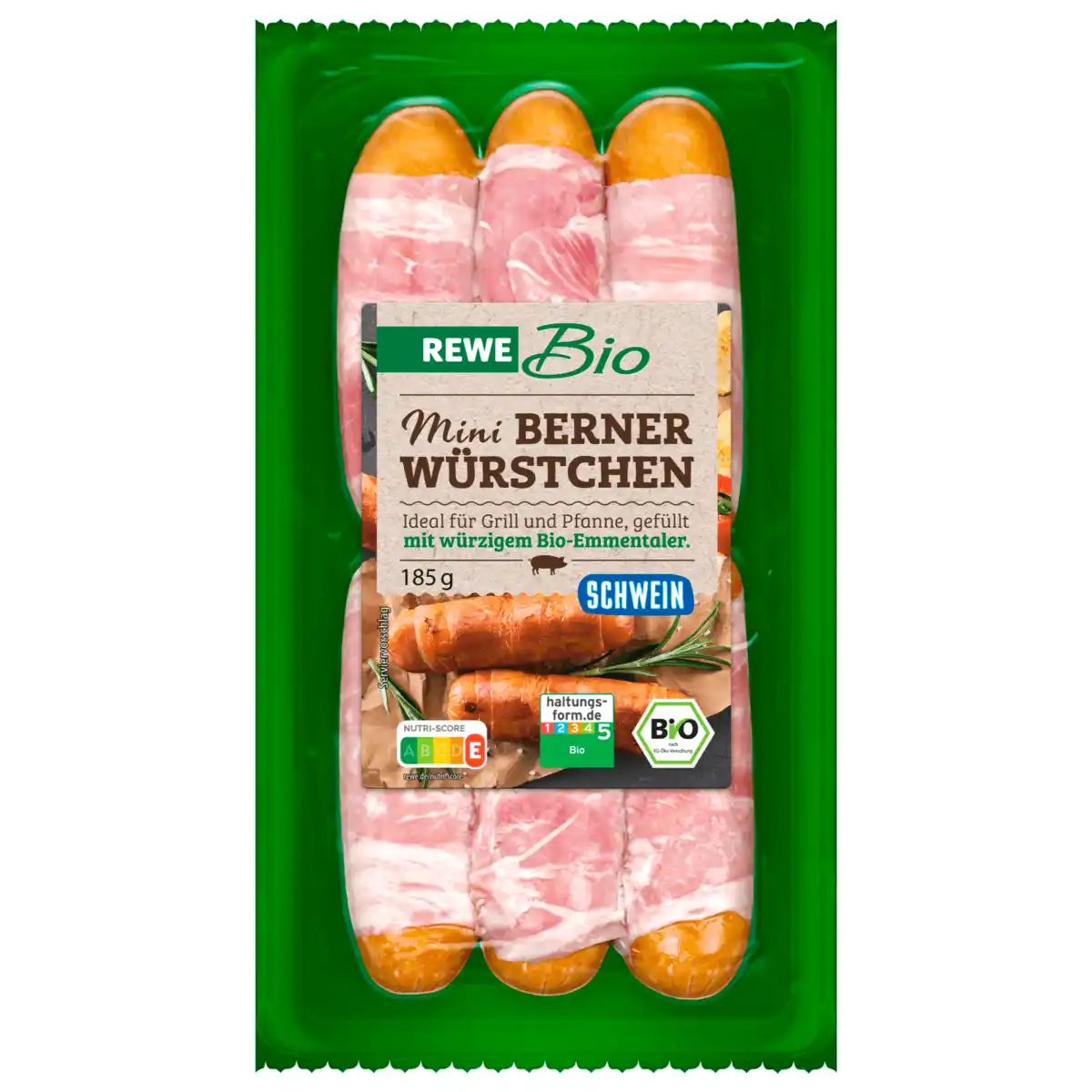Bild 1 von REWE Bio Mini Berner Würstchen Schwein 185g