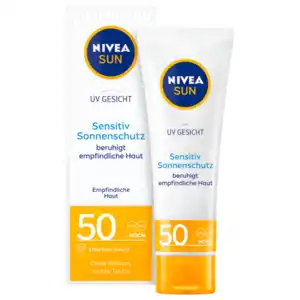 NIVEA Sun Sonnenschutz UV Gesicht Sensitiv LSF 50 50ml