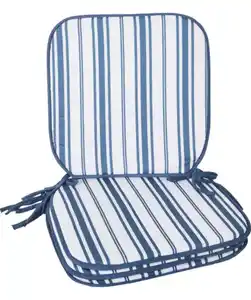 Sitzkissen mit Bändern, dunkelblau gestreift