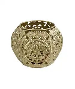 Teelichthalter Ornament, gold