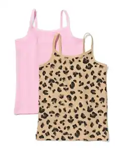 Kindershirts Leopard – 2 Stück braun