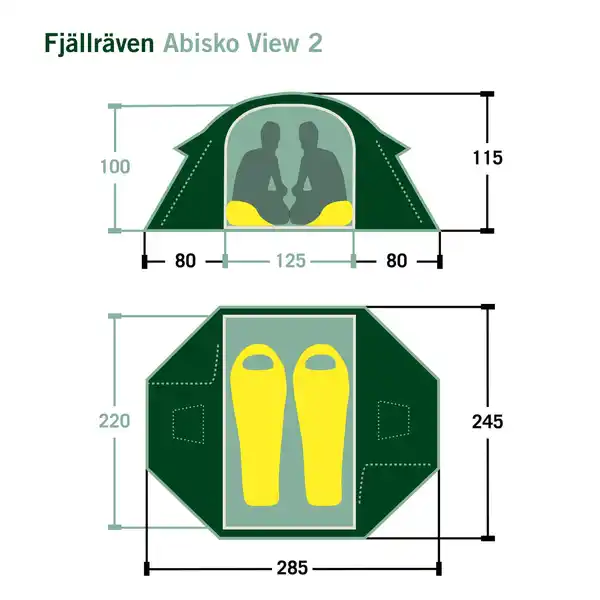 Bild 2 von ABISKO VIEW 2 Unisex - Kuppelzelt
