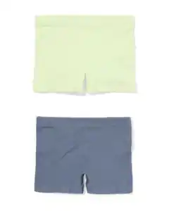 Kinder-Boxershorts nahtlos gerippt - 2 Stück limettengrün
