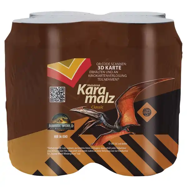 Bild 1 von KARAMALZ Classic, Jurassic World Edition, 4 x 330 ml