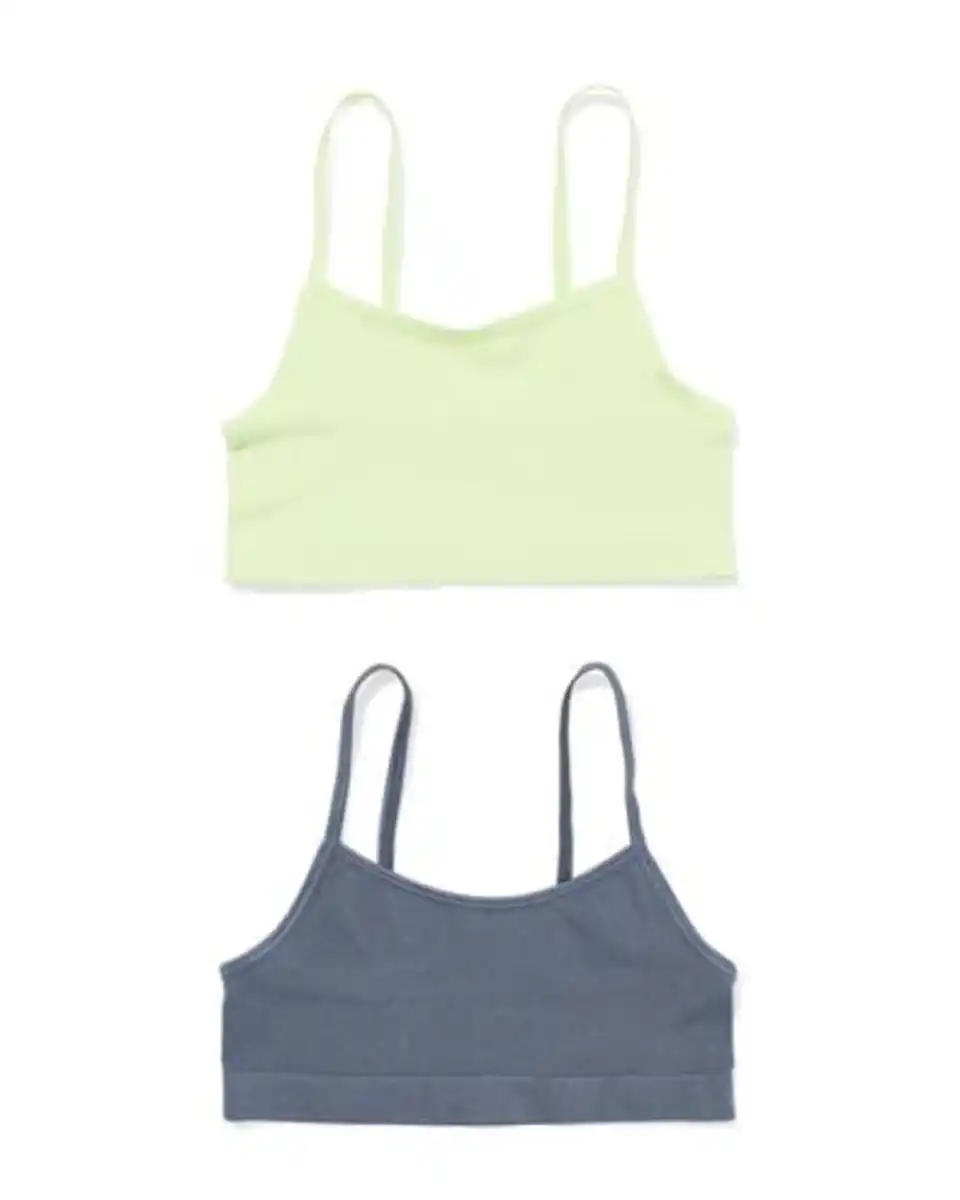 Bild 1 von Kindershirts gerippt nahtlos – 2 Stück limettengrün