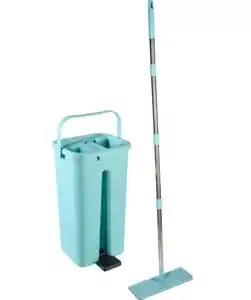 Bodenwischer mit Eimer, türkis
