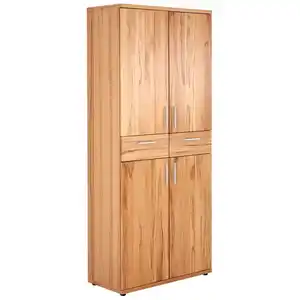 Xxxl Schuhschrank, Buche, Metall, Kernbuche, furniert,furniert, teilmassiv,massiv, 6 Fächer, 2 Schubladen, 84x191.5x39 cm, Goldenes M, Made in Germany, DGM-Klimapakt, Typenauswahl, Garderobe, Schuha