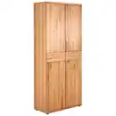 Bild 1 von Xxxl Schuhschrank, Buche, Metall, Kernbuche, furniert,furniert, teilmassiv,massiv, 6 Fächer, 2 Schubladen, 84x191.5x39 cm, Goldenes M, Made in Germany, DGM-Klimapakt, Typenauswahl, Garderobe, Schuha