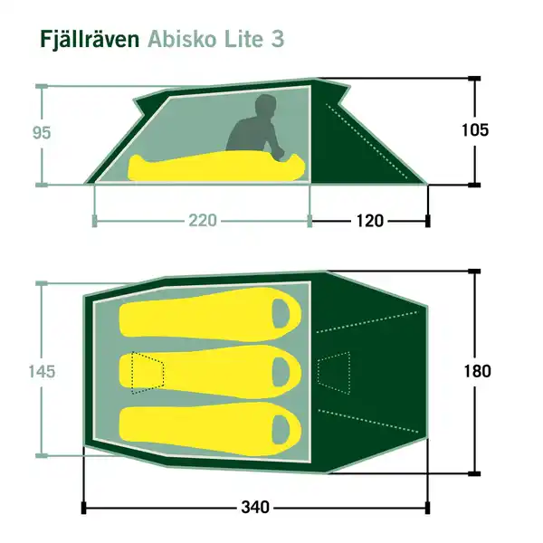 Bild 2 von ABISKO LITE 3 Unisex - Tunnelzelt