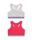 Bild 1 von Kinder-Crop-Top Blumen – 2 Stück rosa