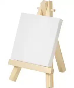 Mini-Leinwand mit Staffelei, weiß