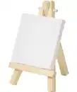 Bild 1 von Mini-Leinwand mit Staffelei, weiß