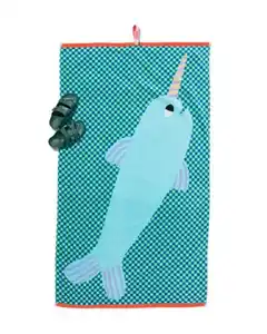 Strandtuch für Kinder 80x140cm Velours Schwertfisch