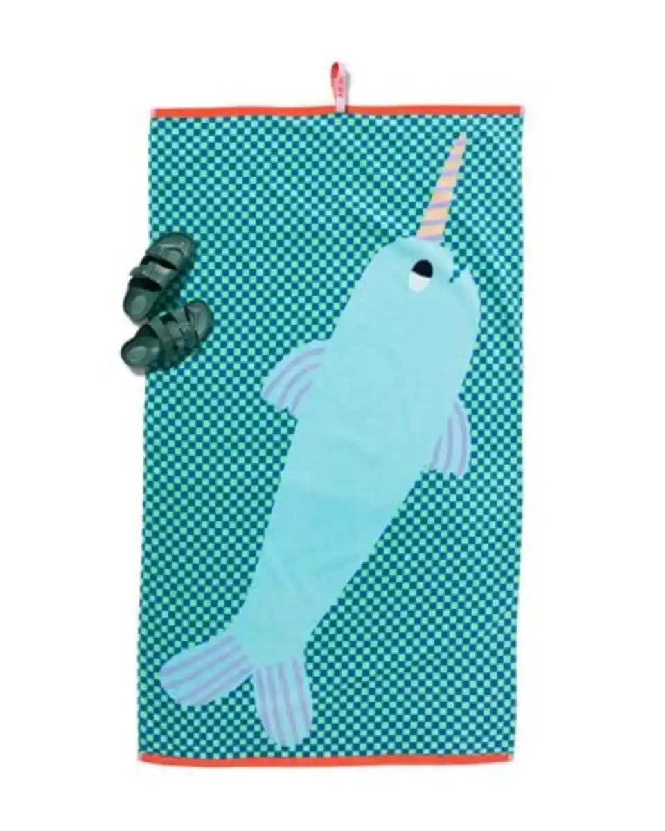 Bild 1 von Strandtuch für Kinder 80x140cm Velours Schwertfisch