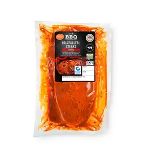 BBQ Schweine Holzfällersteaks Paprika mit Knochen