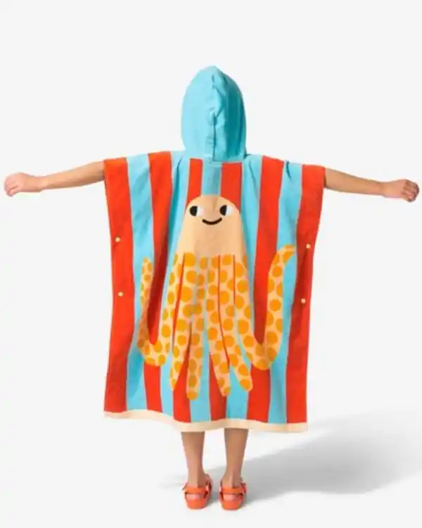 Bild 2 von Kinderponcho 6–12 Jahre, Baumwolle, Oktopus