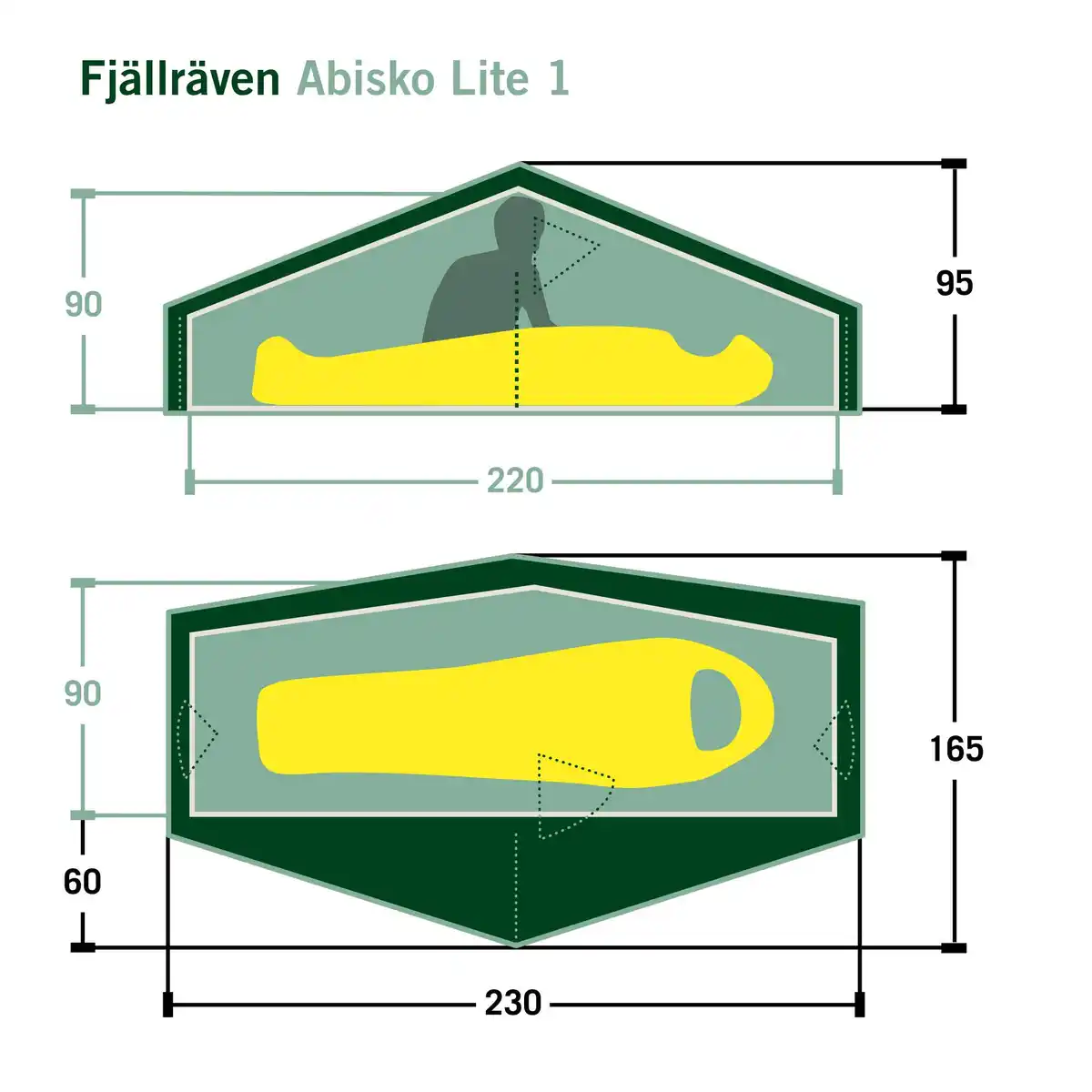 Bild 2 von ABISKO LITE 1 Unisex - Tunnelzelt
