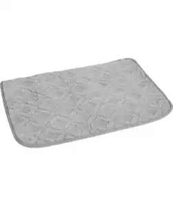Fleece-Badematte Diamant, hellgrau