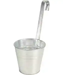Pflanztopf aus Zink, silber