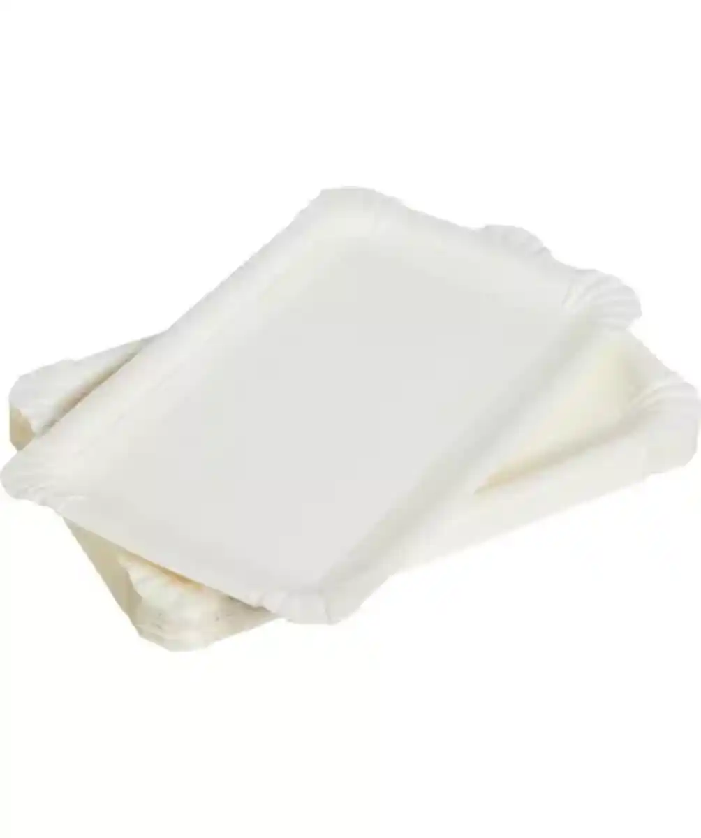 Bild 1 von Eckige Pappteller, offwhite