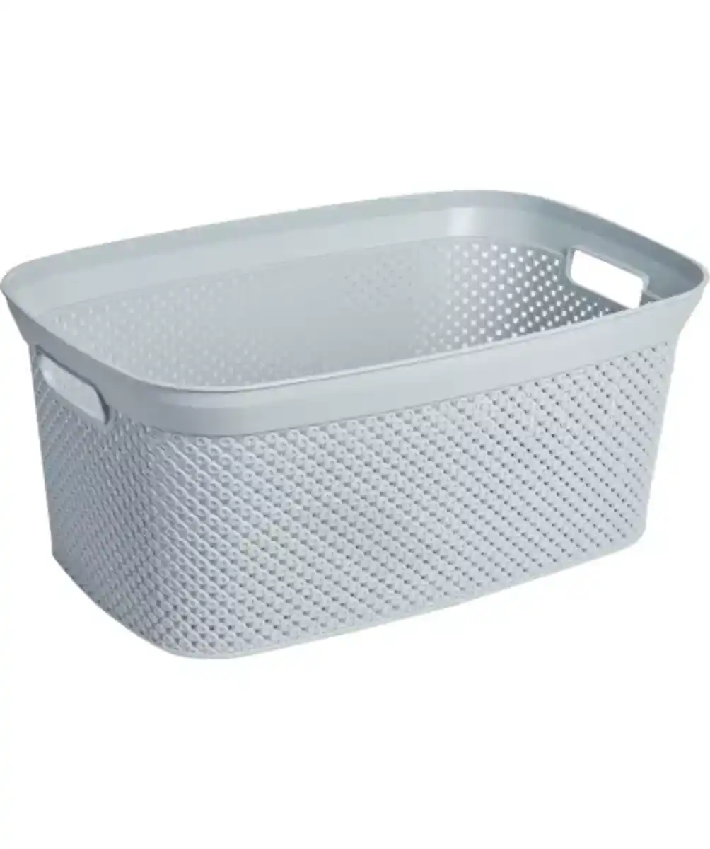 Bild 1 von Wäschekorb mit Punkten, grau