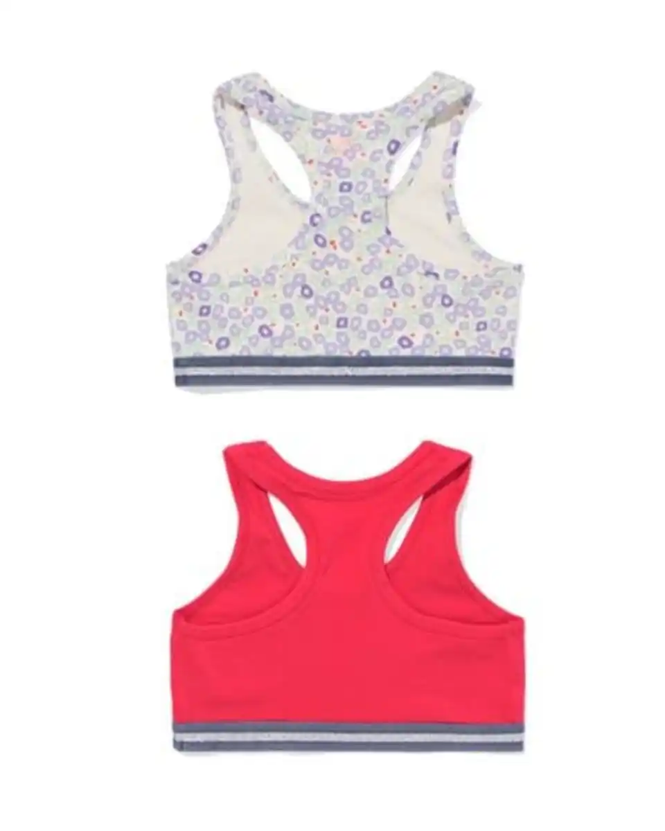 Bild 4 von Kinder-Crop-Top Blumen – 2 Stück rosa