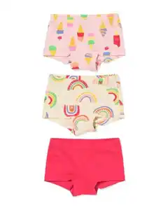 Kinder-Boxershorts Regenbogen – 3 Stück bunt