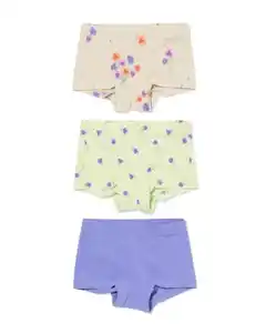 Kinder-Boxershorts Blumen – 3 Stück bunt