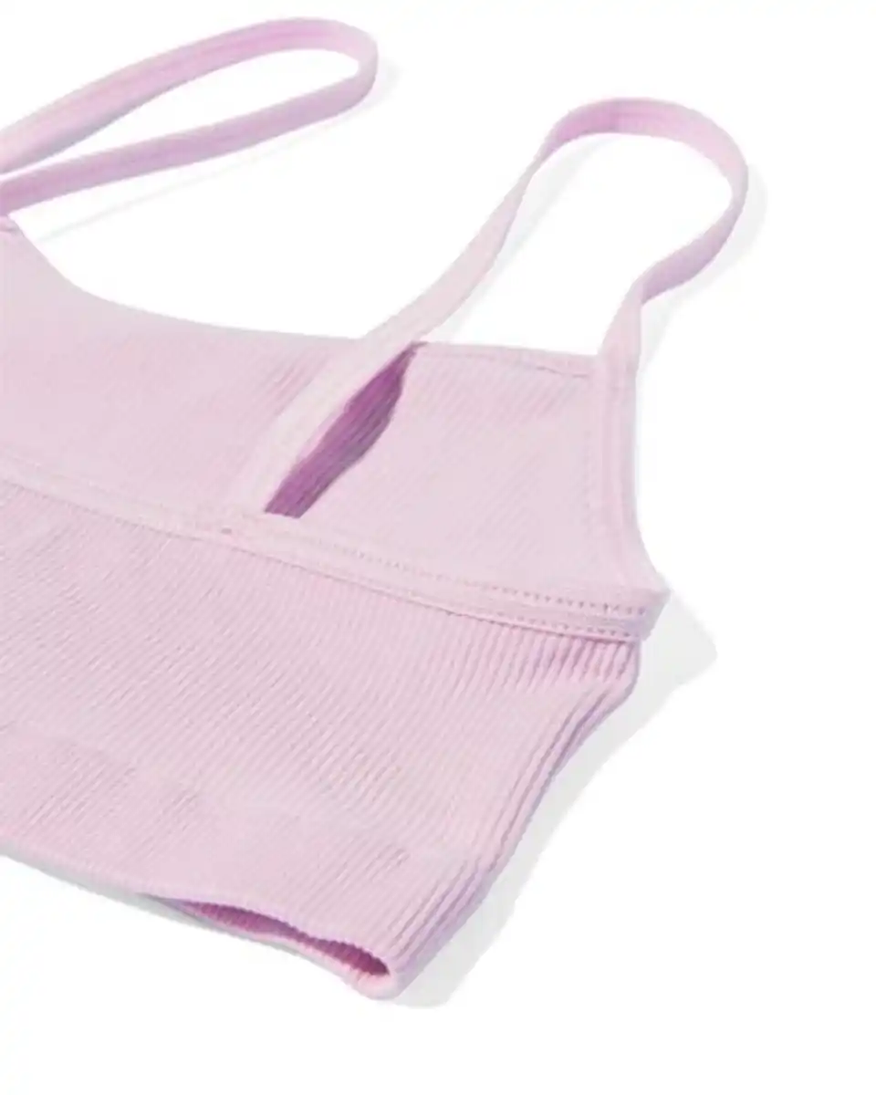 Bild 2 von 2er-Pack Kinder-Tops, nahtlos, gerippt helllila