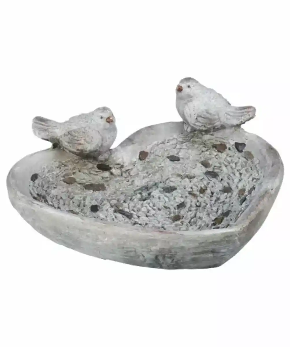 Bild 1 von Vogeltränke Herz, grau