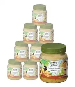 Dehner Natura Premium Wildvogelfutter Erdnussbutter im Glas, 8 x 340 g