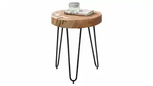Beistelltisch Akazie lackiert massiv rund 30 x 30 x 41 cm - ACAS