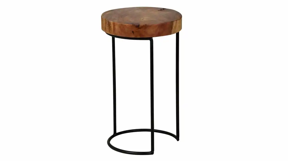 Bild 1 von Beistelltisch Sheesham massiv gebeizt rund 28 x 28 x 45 cm - SKIVA