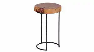 Beistelltisch Akazie massiv lackiert rund 28 x 28 x 45 cm - ACAS