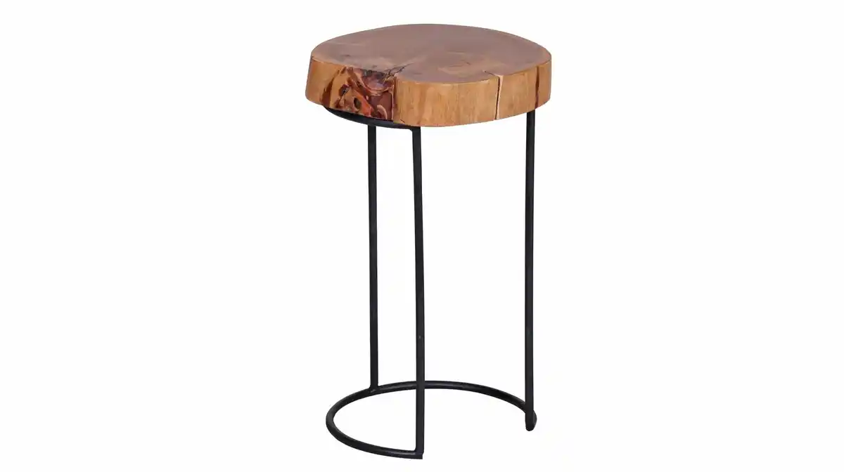 Bild 1 von Beistelltisch Akazie massiv lackiert rund 28 x 28 x 45 cm - ACAS