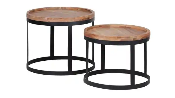 Bild 1 von Couchtisch 2er-Set Akazie massiv lackiert - 53 cm - 48 cm - TAVA