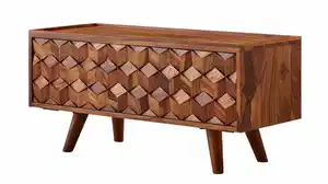 TV-Lowboard Sheesham massiv lackiert 92 cm - THIRDA