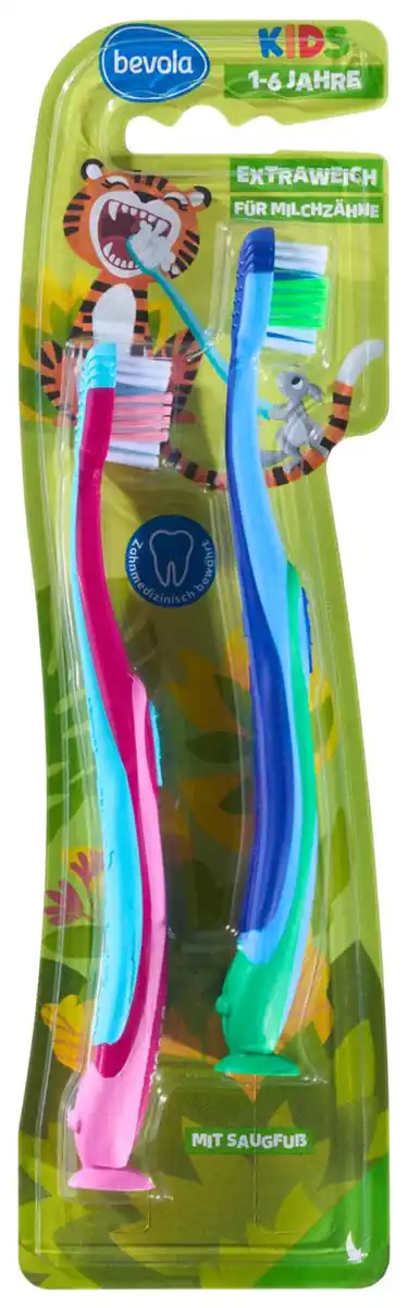 Bild 1 von BEVOLA® KIDS Zahnbürsten, 2-St.-Packg.