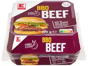 K-CLASSIC BBQ-Beef-Burger, 190-g-Packg.