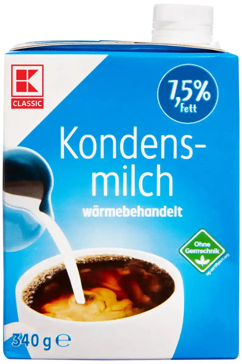 Bild 1 von K-CLASSIC XXL-Kondensmilch 4 % Fett, 340-g-Packg.
