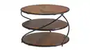 Bild 1 von Couchtisch rund Sheesham massiv lackiert 58 x 41 cm - RUNDA