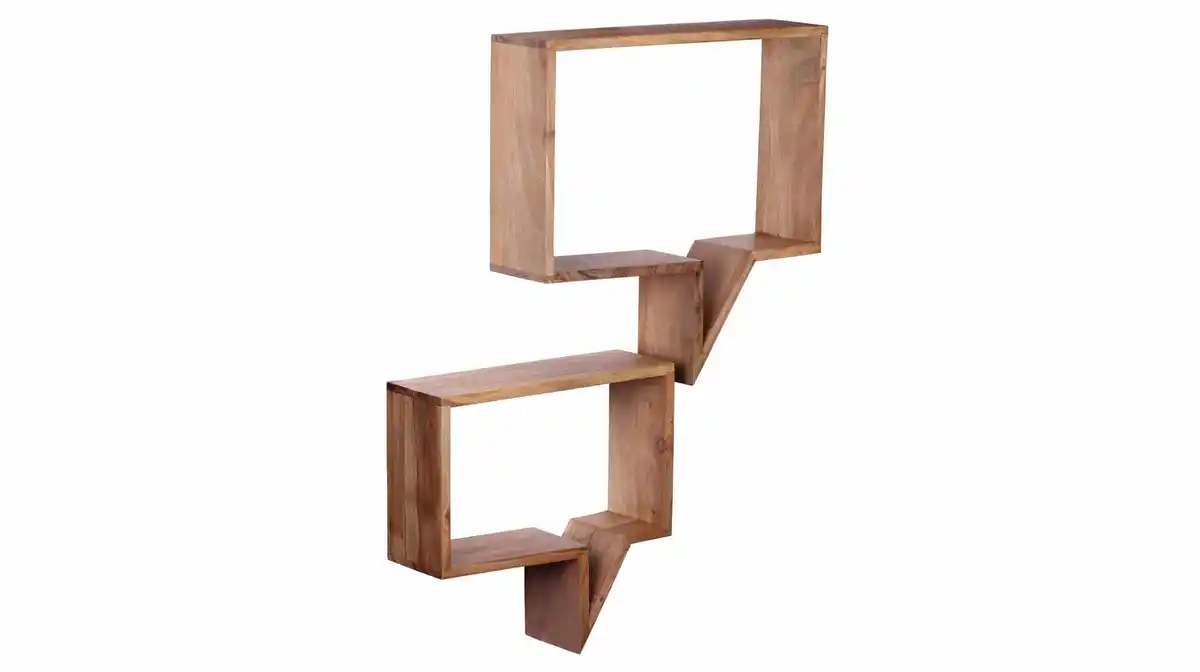 Bild 1 von Wandregal 2er-Set Akazie lackiert massiv 50 cm - MERVI