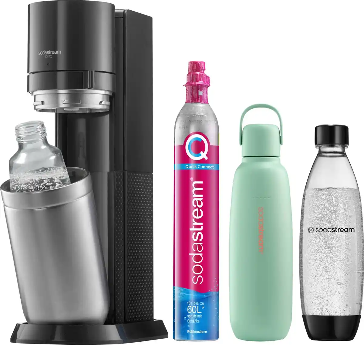 Bild 1 von SODASTREAM Wassersprudler-Set »DUO titan«, 5-teilig