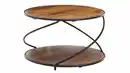 Bild 1 von Couchtisch rund Sheesham massiv lackiert 58 x 35 cm - RUNDA