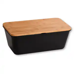 Brotbox, Kunststoff (PP), schwarz, FSC